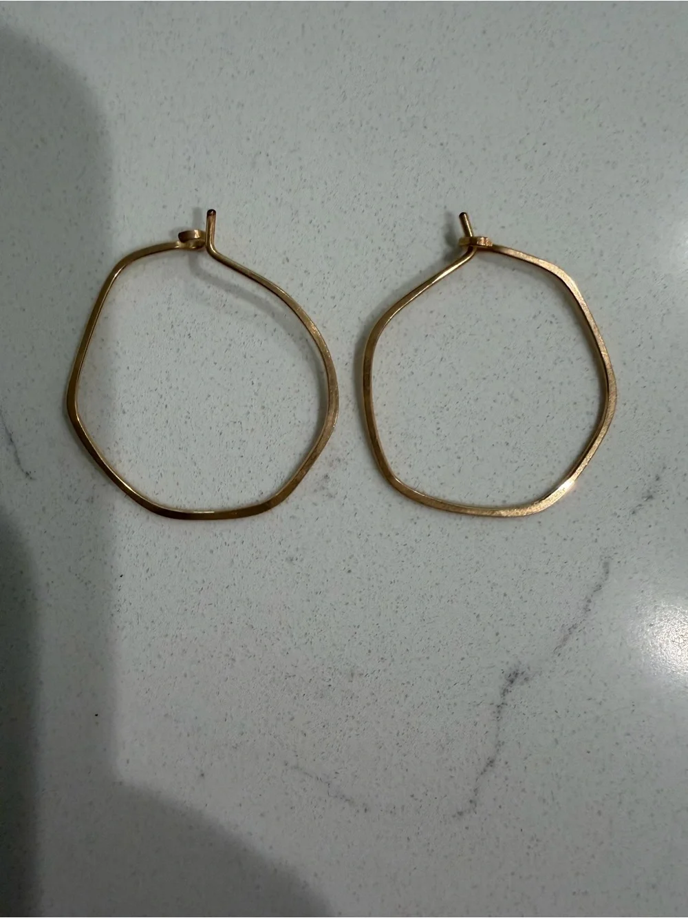 Able Gold Irregular Hoop Earrings